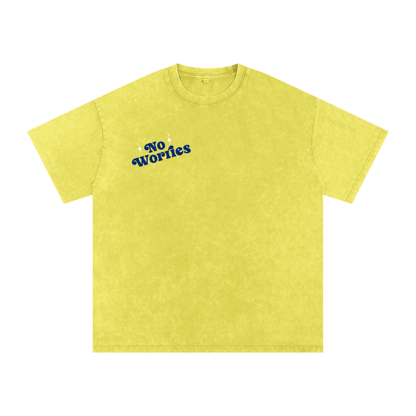 NO WORRIES Oversized Cotton T-Shirt