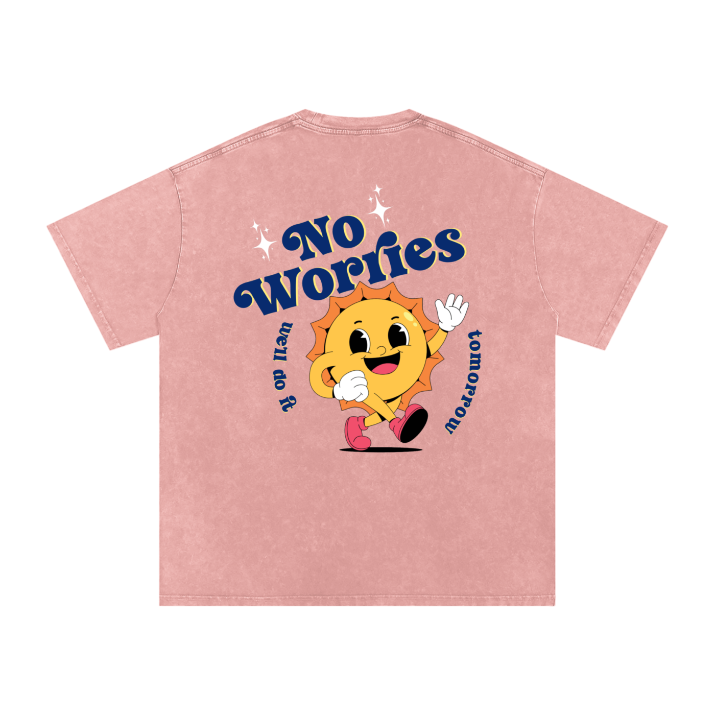 NO WORRIES Oversized Cotton T-Shirt