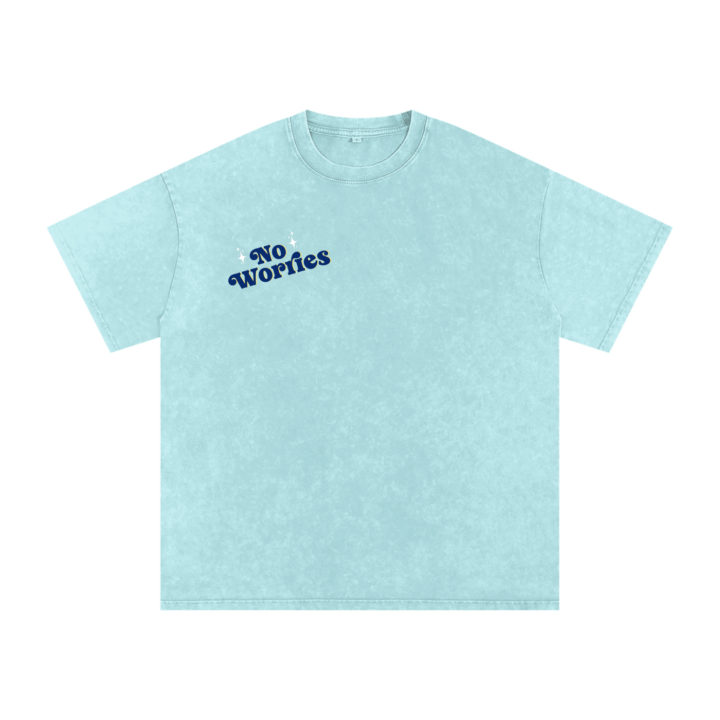 NO WORRIES Oversized Cotton T-Shirt