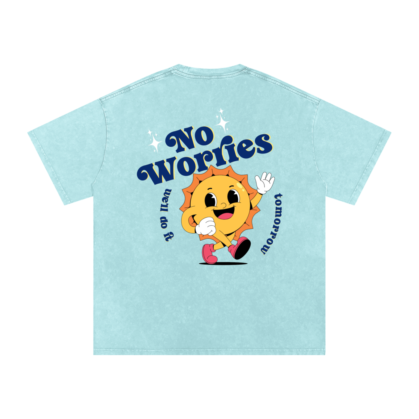 NO WORRIES Oversized Cotton T-Shirt