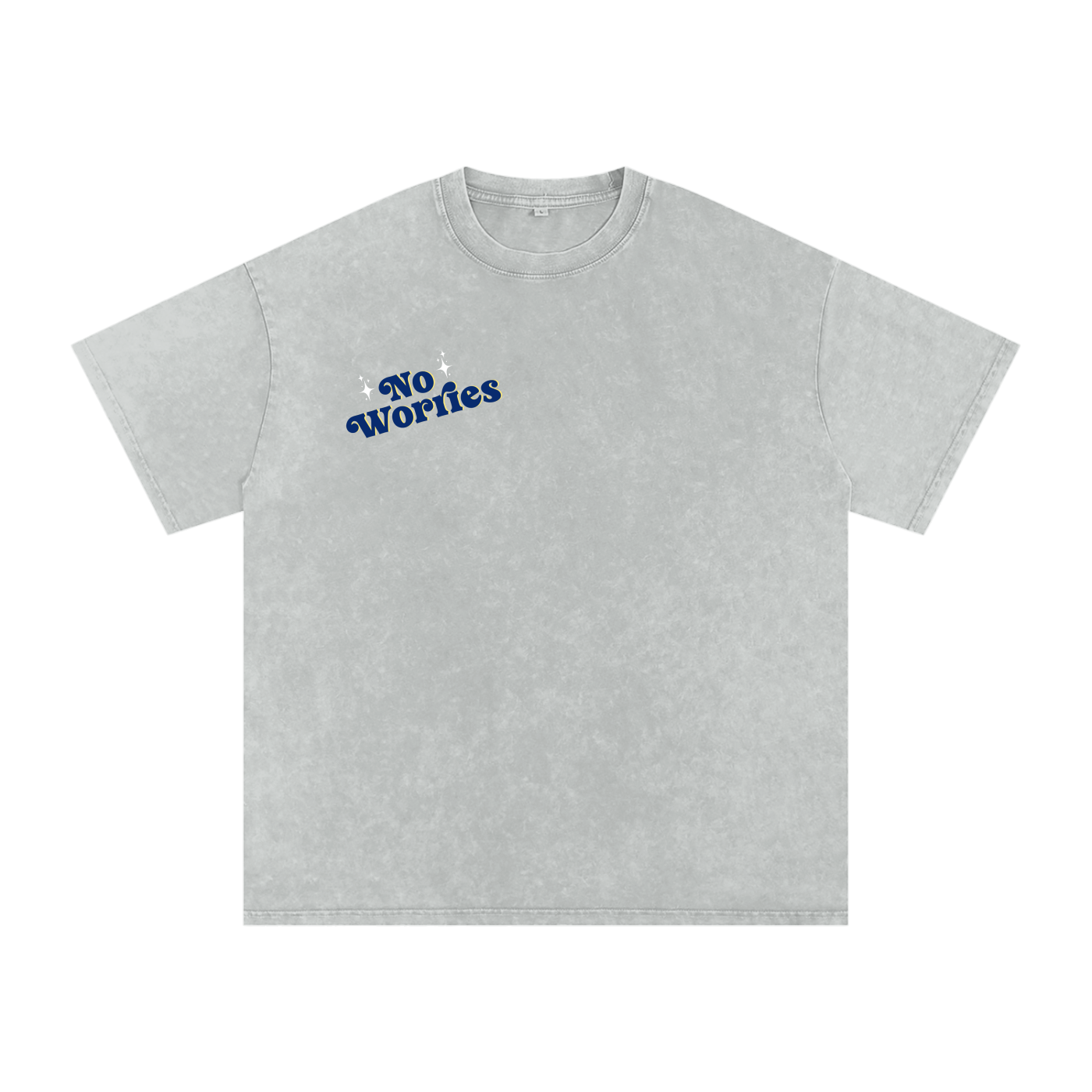NO WORRIES Oversized Cotton T-Shirt