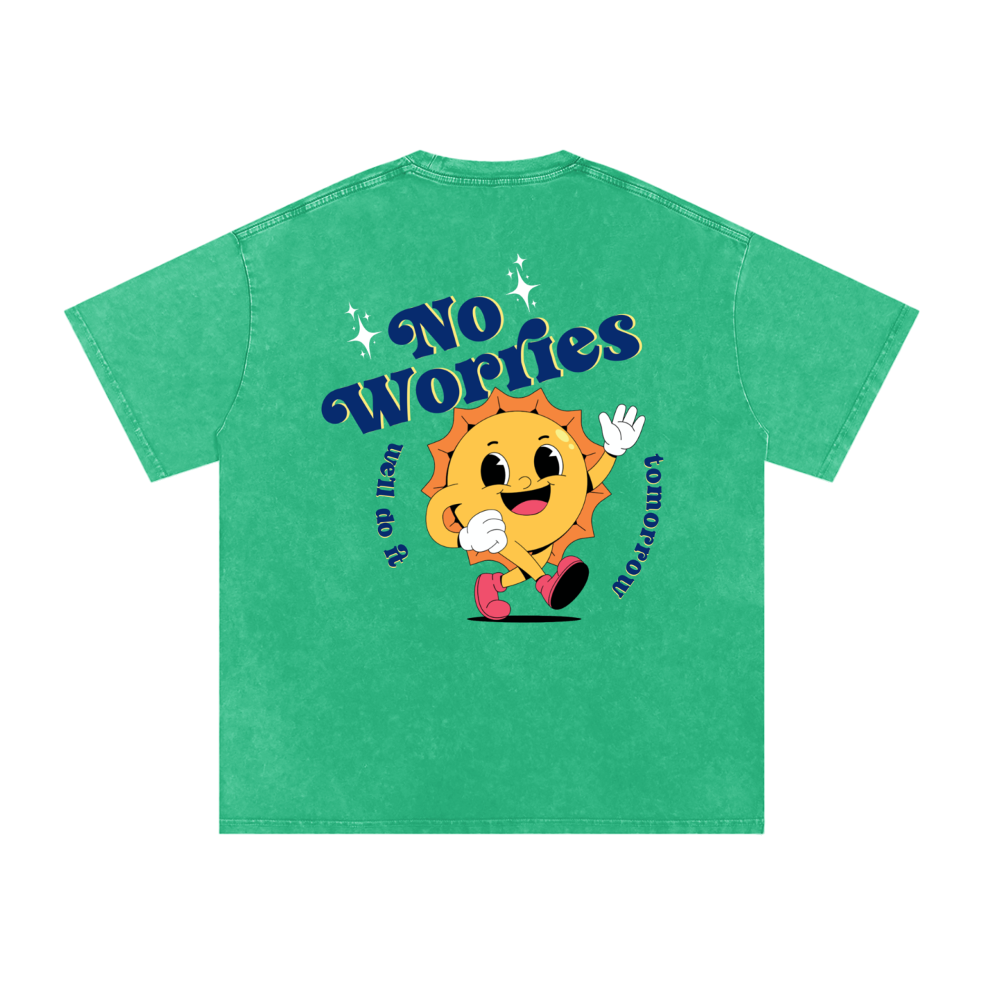 NO WORRIES Oversized Cotton T-Shirt
