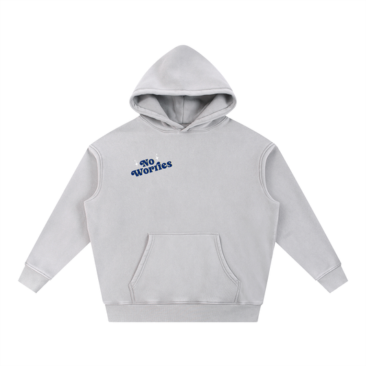 NO WORRIES Fleece Oversize Hoodie