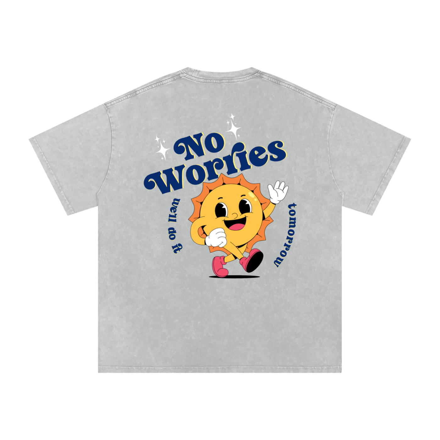 NO WORRIES Oversized Cotton T-Shirt