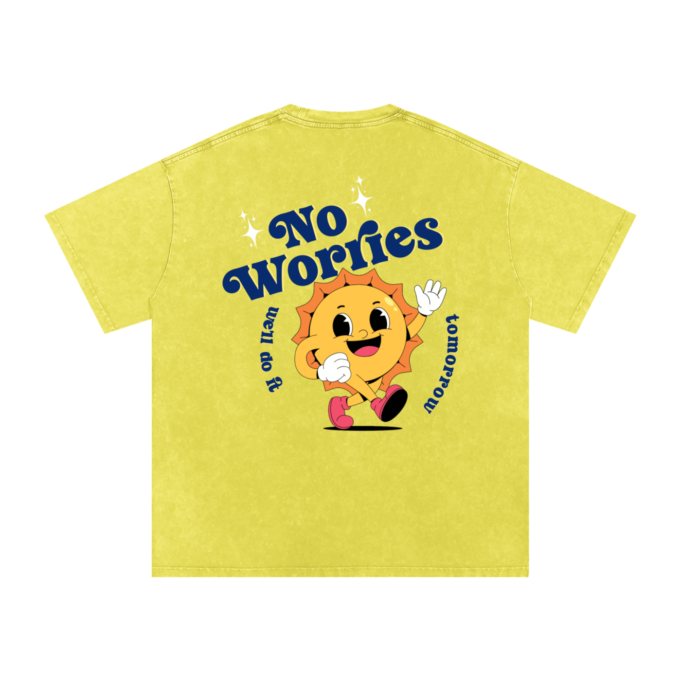 NO WORRIES Oversized Cotton T-Shirt